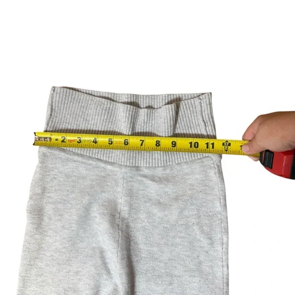 Hollister Women's Gray Gilly Hicks knit Foldover Waist Flare Pants- Size XXS - Picture 7 of 7